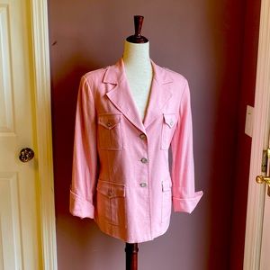 Linen blend jacket with safari vibes , size 12